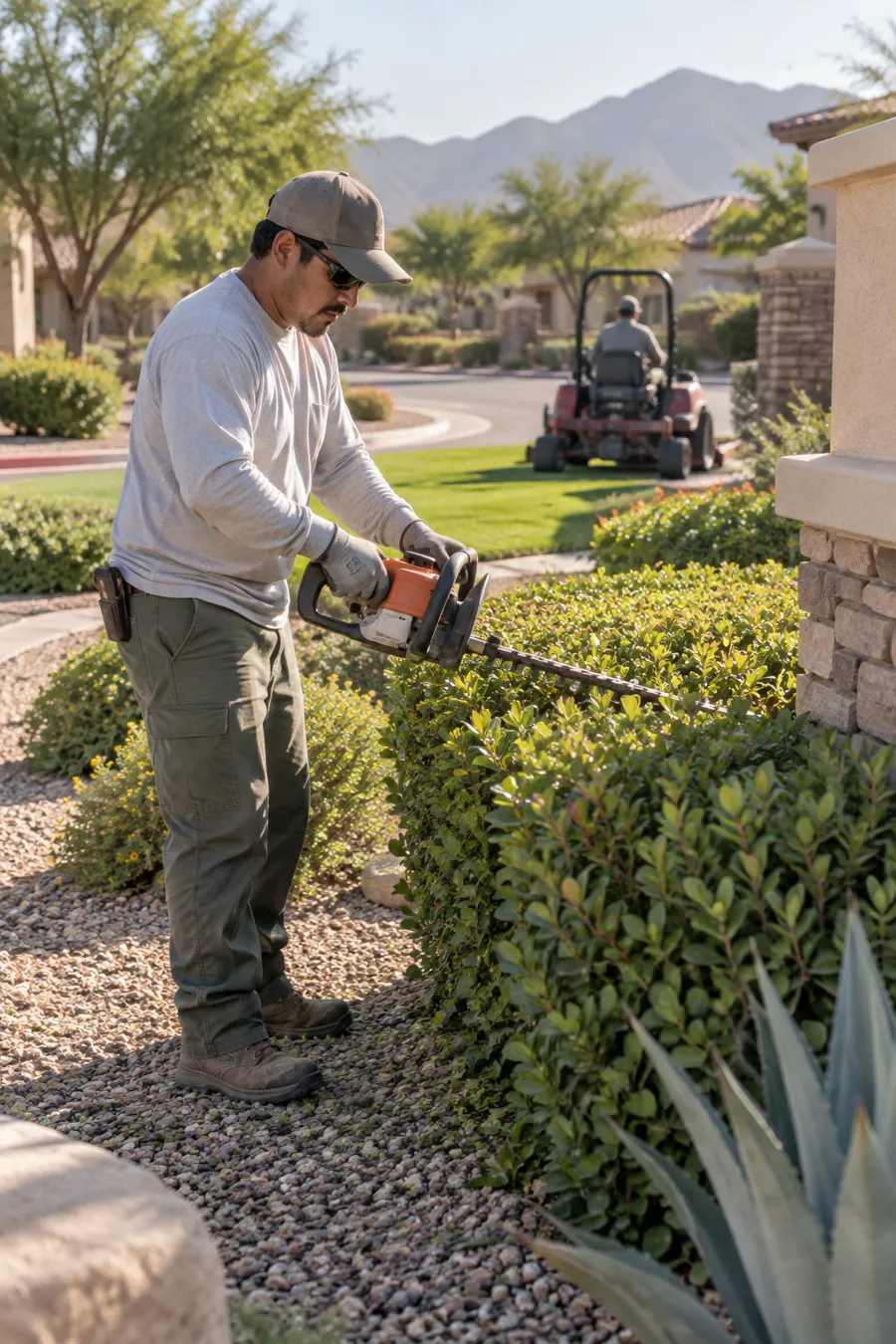Landscaping crew at work (illustrative photo)